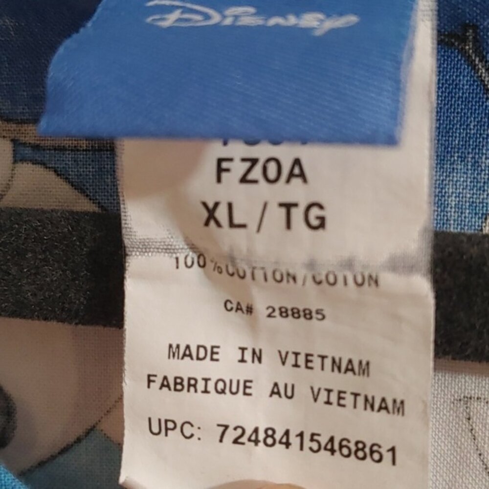 Disney Frozen Olaf nursing scrubs top shirt short sleeve blue white X large - Picture 6 of 6